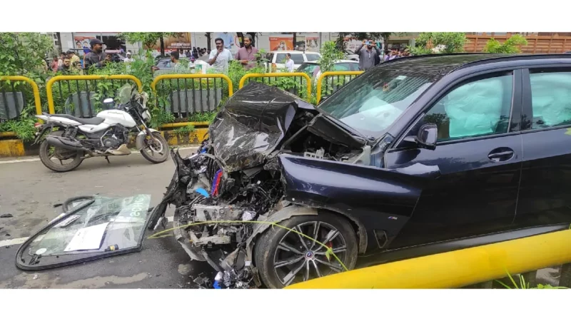 School Bus-Luxury Car Collision