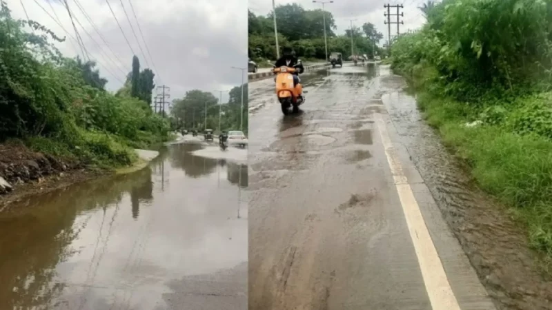 Waterlogging on Sinhagad Road