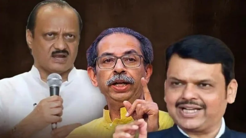 Ajit Pawar-Devendra Fadnavis-Uddhav Thackeray