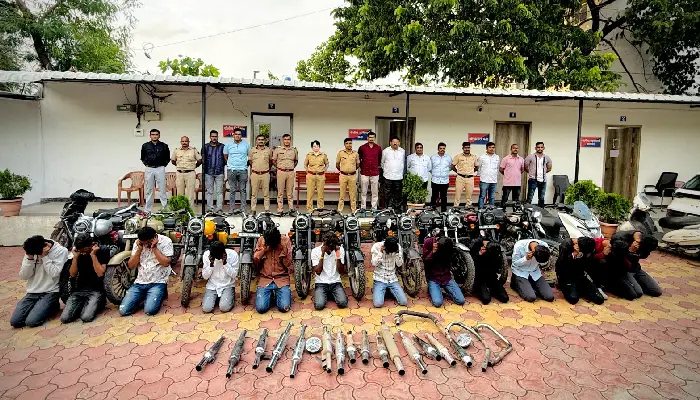 Pune Crime News | ...and the sound of the firecracker Bullet was silenced for good! A case was filed against bikers who were creating terror by firing firecracker Bullets with silencers at midnight, and 11 Bullets were seized.