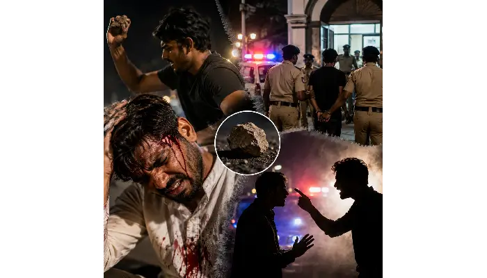 Pune Crime News | While catching a criminal who had escaped from the police station, the criminal injured a young man by hitting him on the head with a stone; outside the police station, his accomplice threatened to kill him.