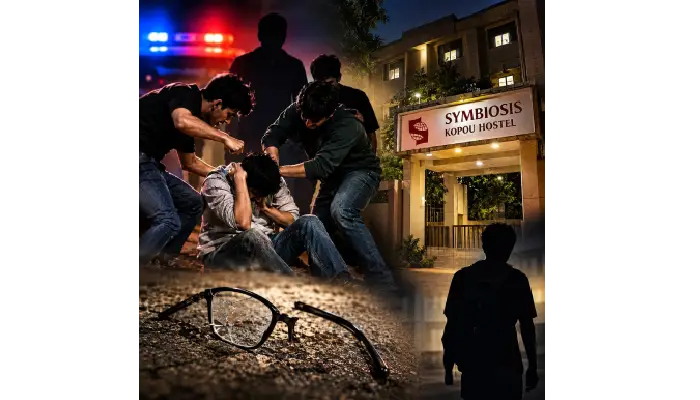 Pune Crime News | Pune: Goons entered the college hostel, beat up students, and threatened to kill them; incident at 'Symbiosis Copou' hostel