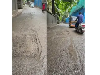 Sandeep Khardekar | पुण्यातील खड्डेमय रस्त्यांची केवळ डागडुजी नको, पुनर्बांधणी करा; अधिकाऱ्यांनी  दुचाकीवरून पाहणी करण्याची संदीप खर्डेकर यांची मागणी