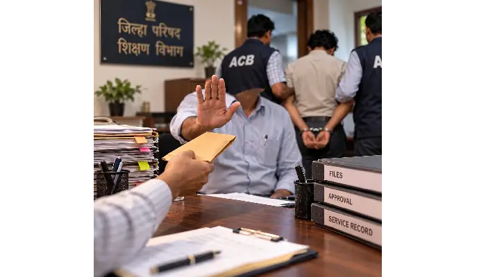Pune Crime Court News | Senior assistant in the district council's education department who took bribes sentenced to 3 years in prison