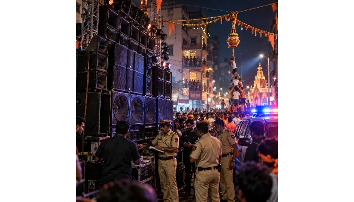 Pune Crime News | Case filed against dahi handi group for causing noise pollution by using 8 bass and 8 top loudspeakers