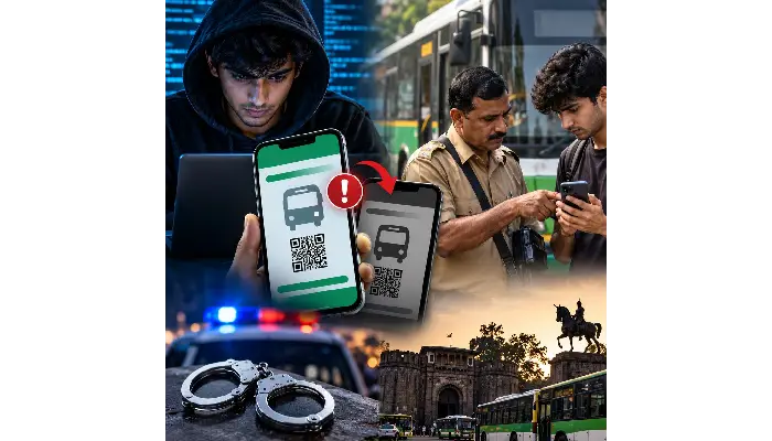 Pune Crime News | IT student created a duplicate app! From 2025, he was traveling using the duplicate app through PMP, got caught by a sharp bus conductor, so far 5 fake passengers
