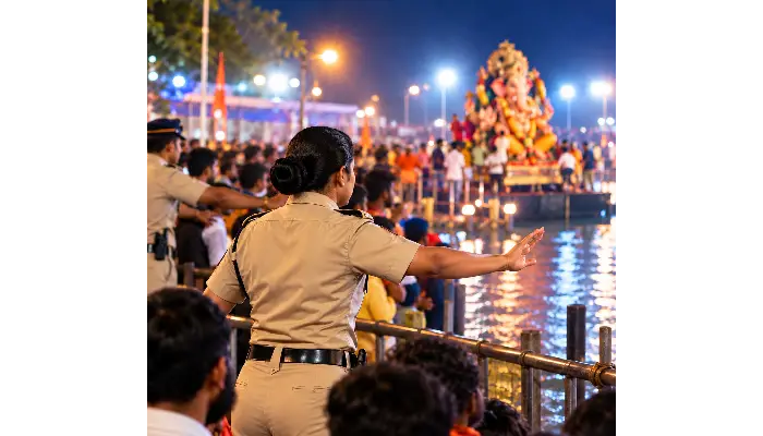 Hadapsar, Pune Crime News: A female police officer lost her teeth after a coconut was hurled at her face at the Visarjan Ghat in Sasane Nagar; a case has been registered against three individuals.