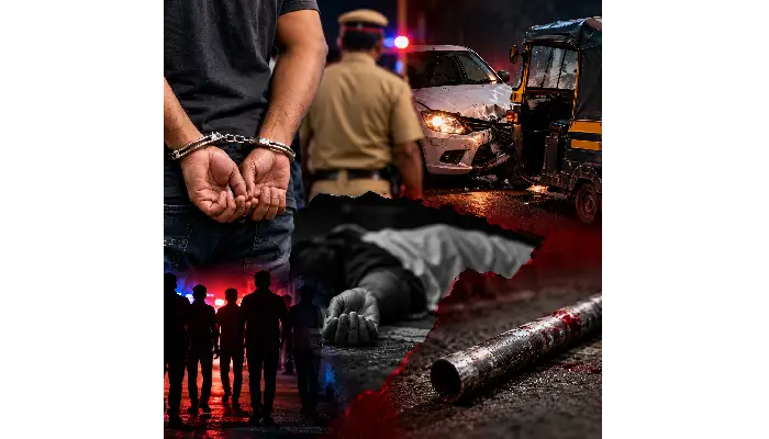 Wagholi Pune Crime News | (Wagholi) Pune: Rickshaw driver murdered over immoral relationship; 8 people arrested by police