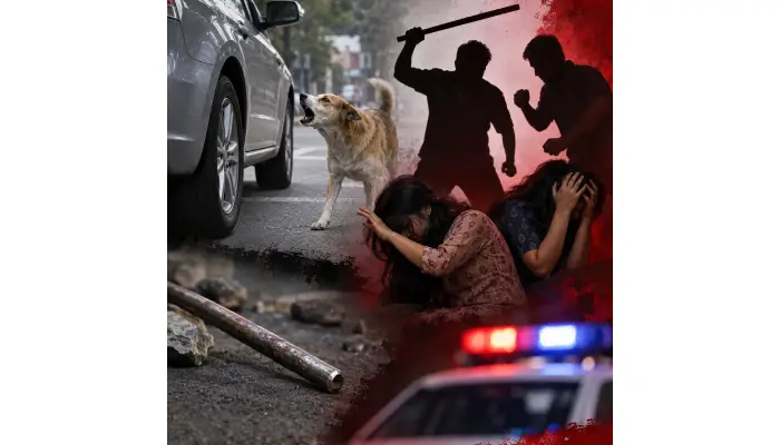 Pune Crime News | Pune: Two sisters were beaten with stones, stones and iron rods in anger over barking of a dog; Crime against two in Wagholi