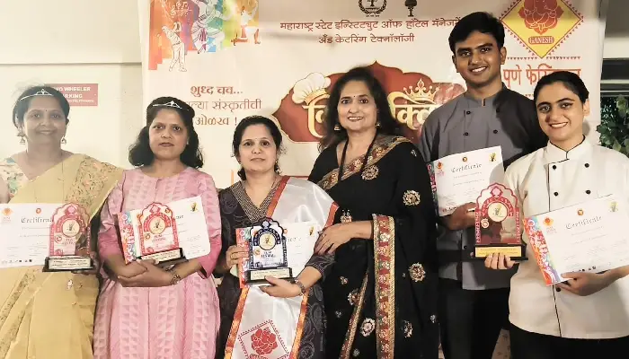 Pune Festival 2026 | Tanvi Shinde wins first in the Pune Festival cooking competition; in the student category, All India Shri Shivaji Memorial Society Hotel Management students take the lead