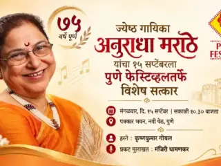 Pune Festival | ज्येष्ठ गायिका अनुराधा मराठे यांचा १५ सप्टेंबरला पुणे फेस्टिव्हलतर्फे विशेष सत्कार