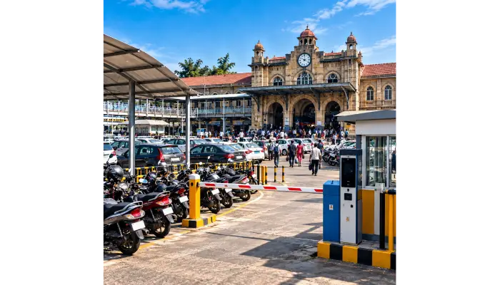 Pune Railway Station Parking | Pune railway station parking contractor's license cancelled; company fined ₹2 lakh.